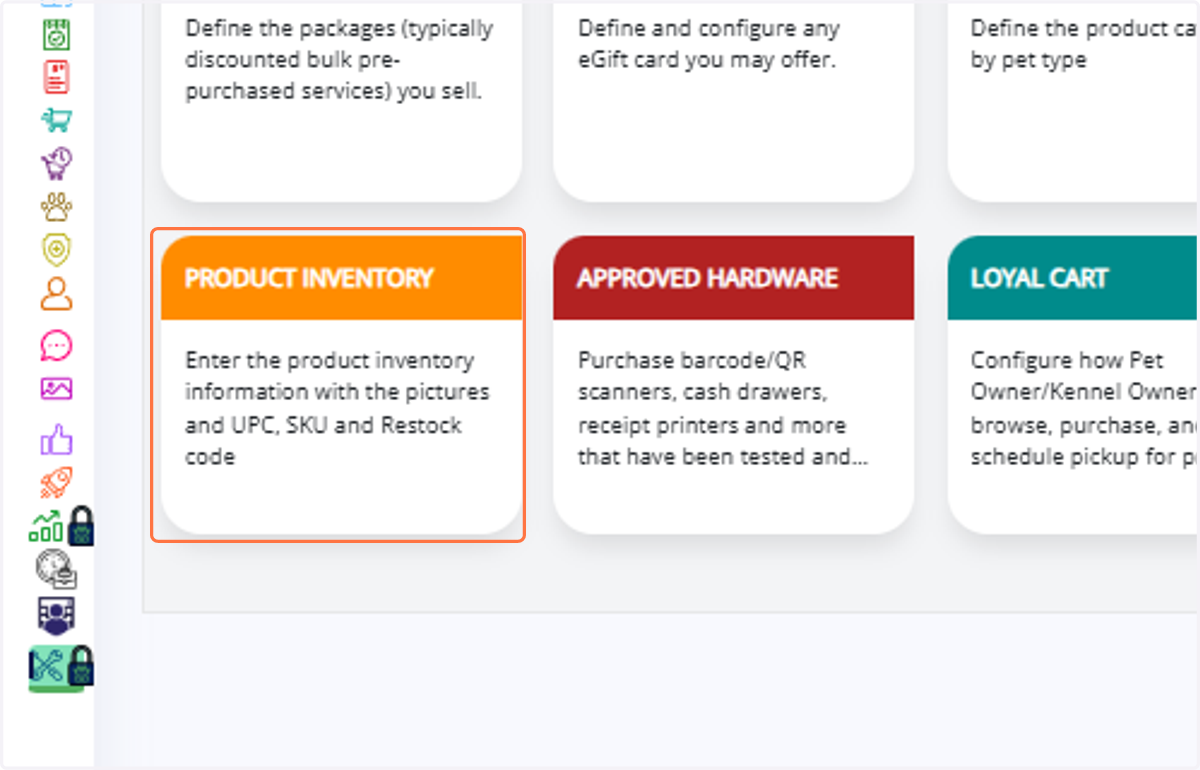 Go to Product Inventory.
