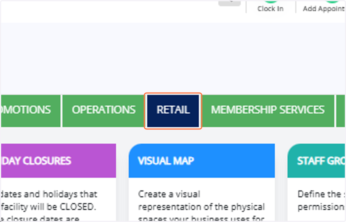 Click on Retail.