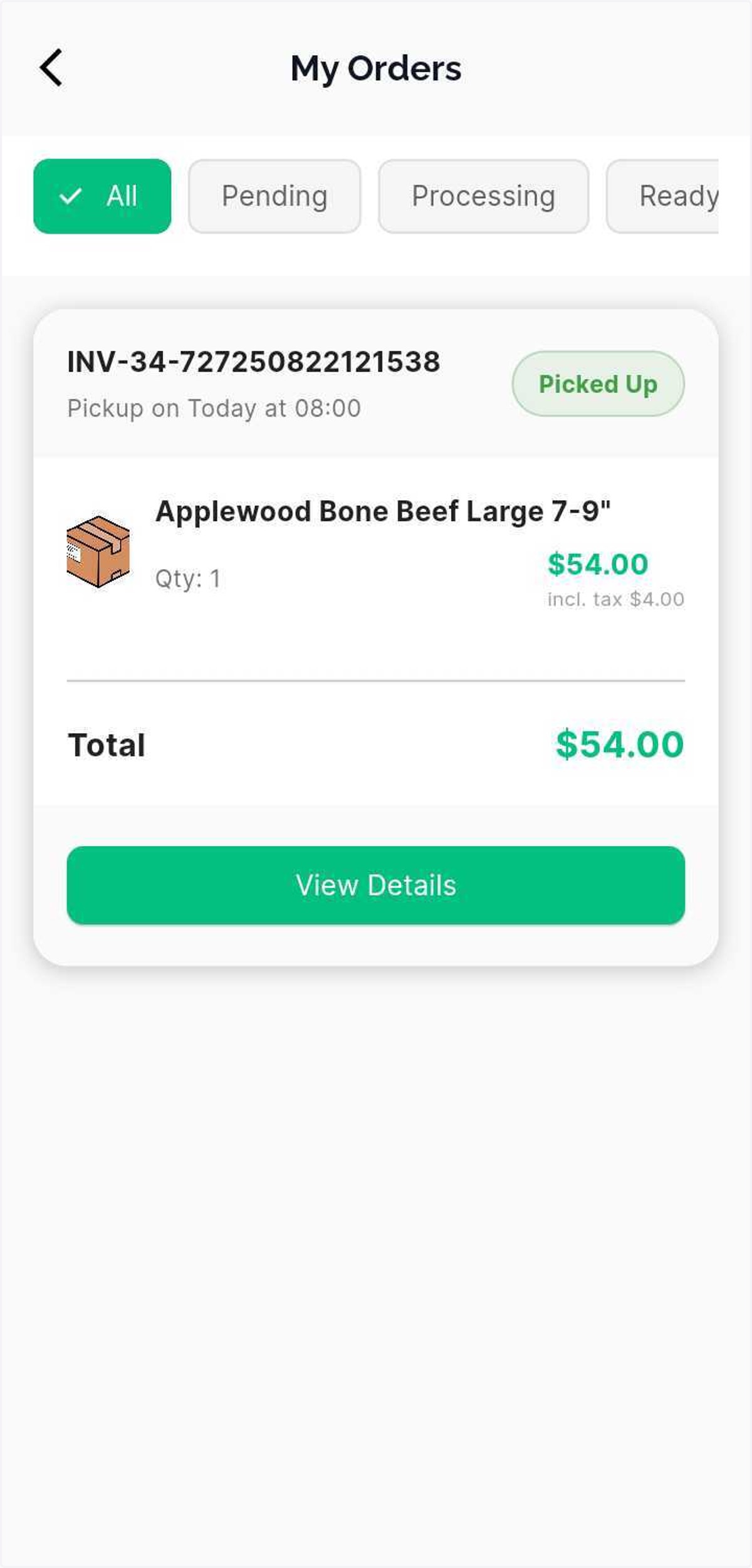 Purchased products will be listed under My Orders for tracking.
