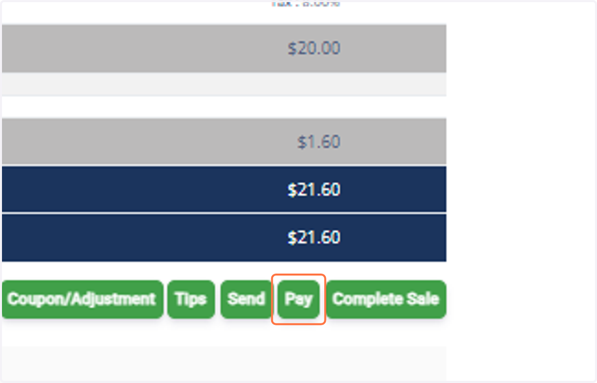 Click Pay to complete the order.