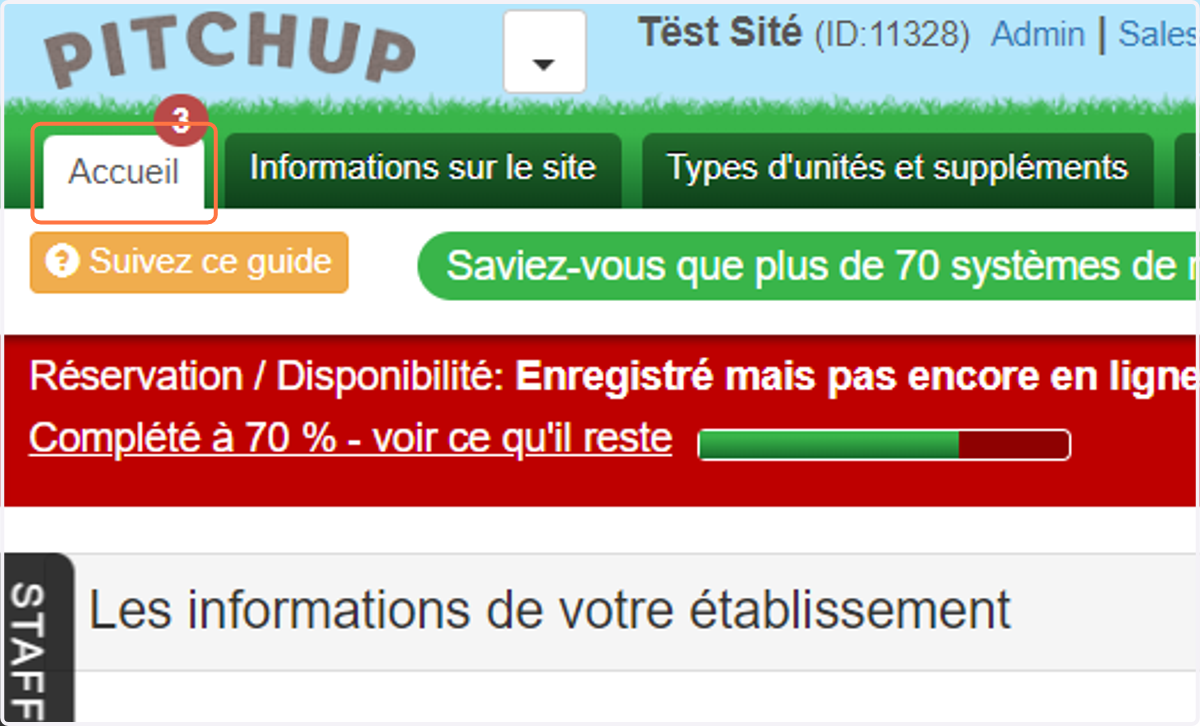 Connectez-vous sur votre portail de gestionnaire