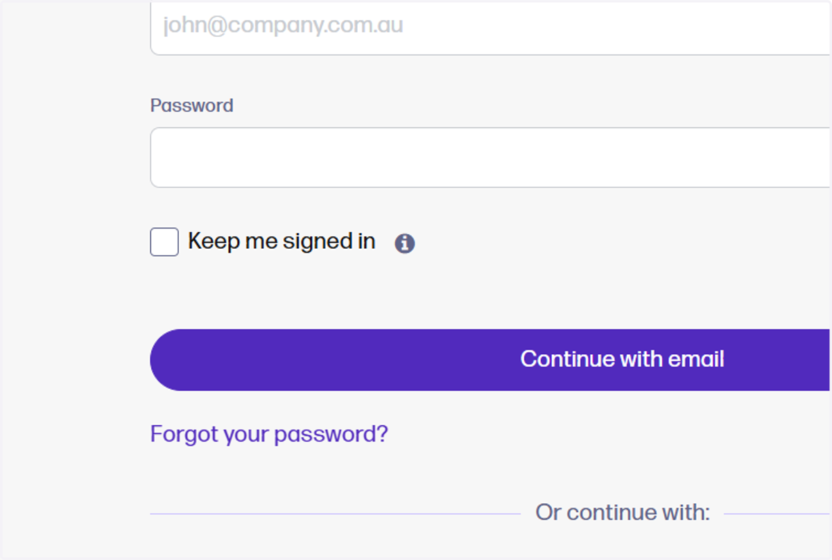 Don't have an account? Click on Register