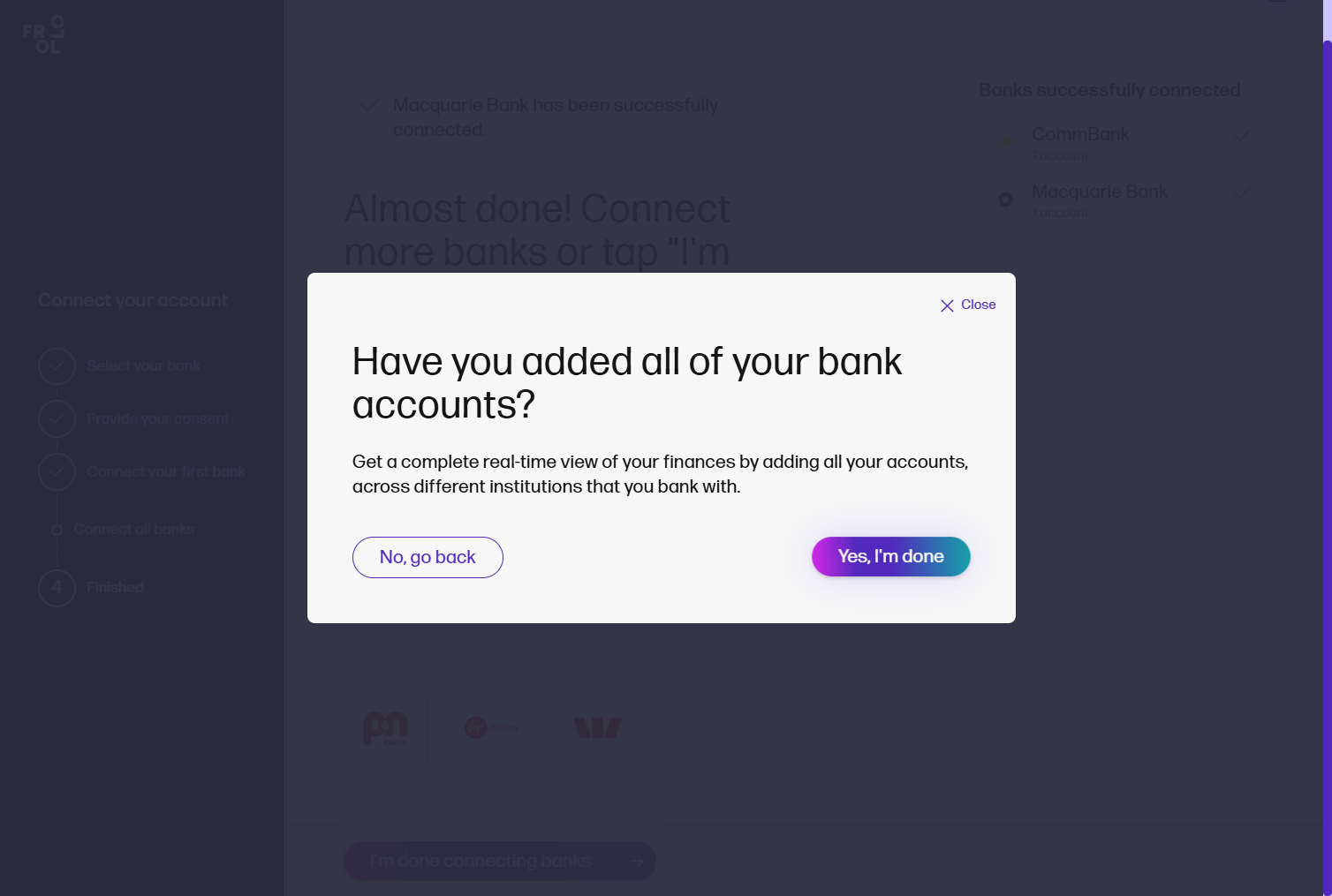 Click: Yes, I'm done