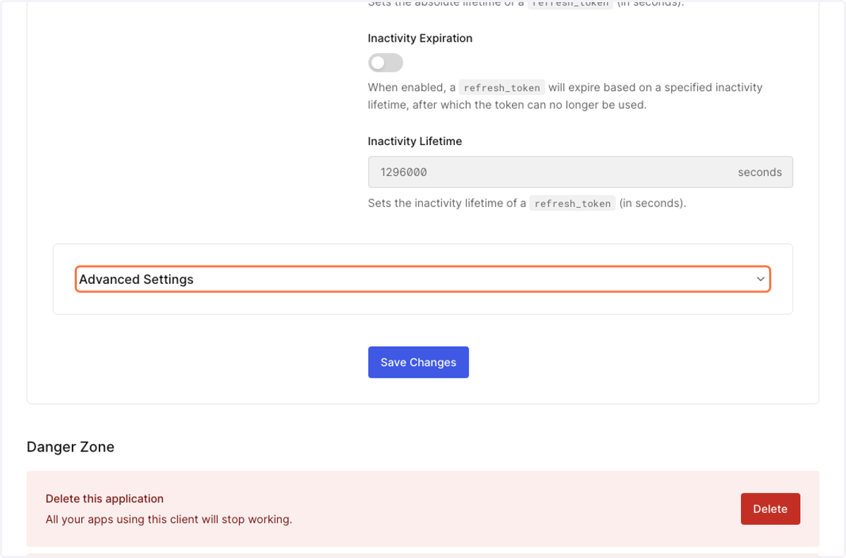 Click on Advanced Settings