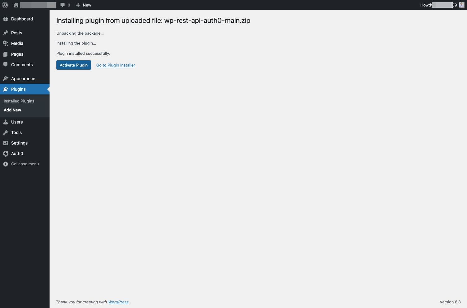 Click on Activate Plugin