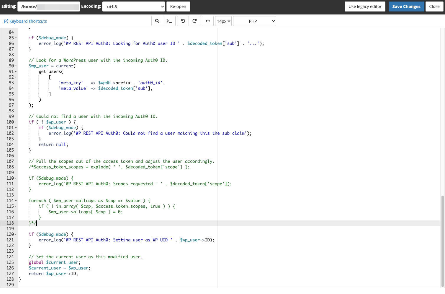 Click on Save Changes