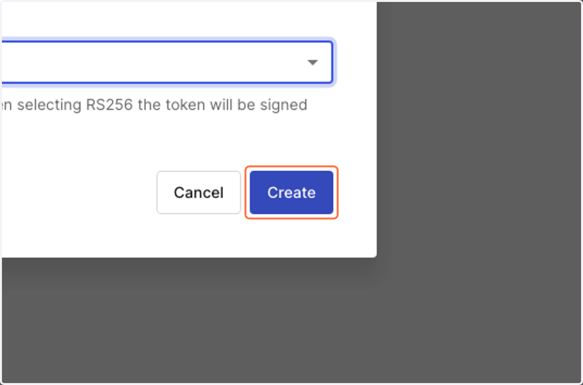 Click on Create
