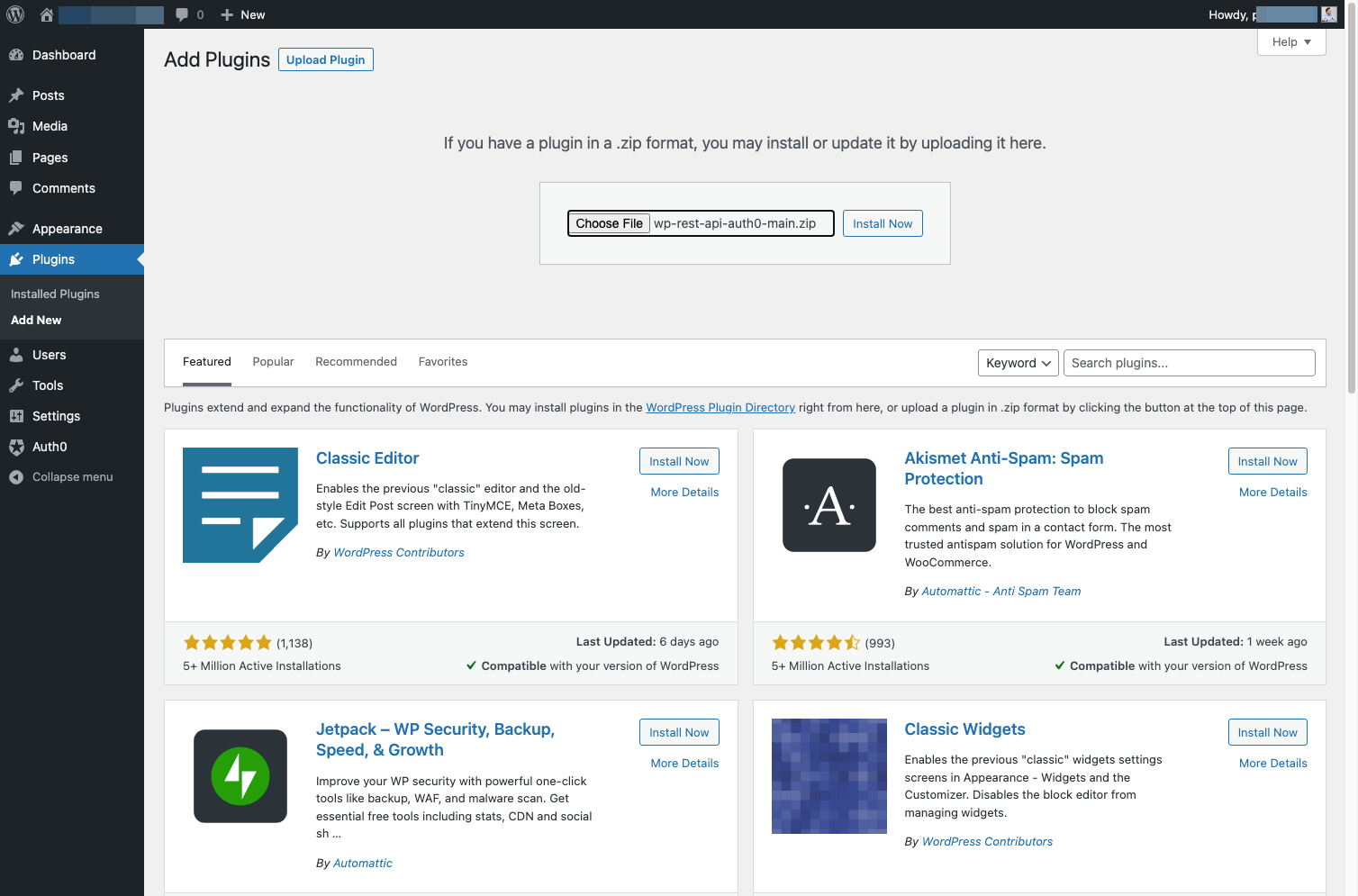 Click on install-plugin-submit