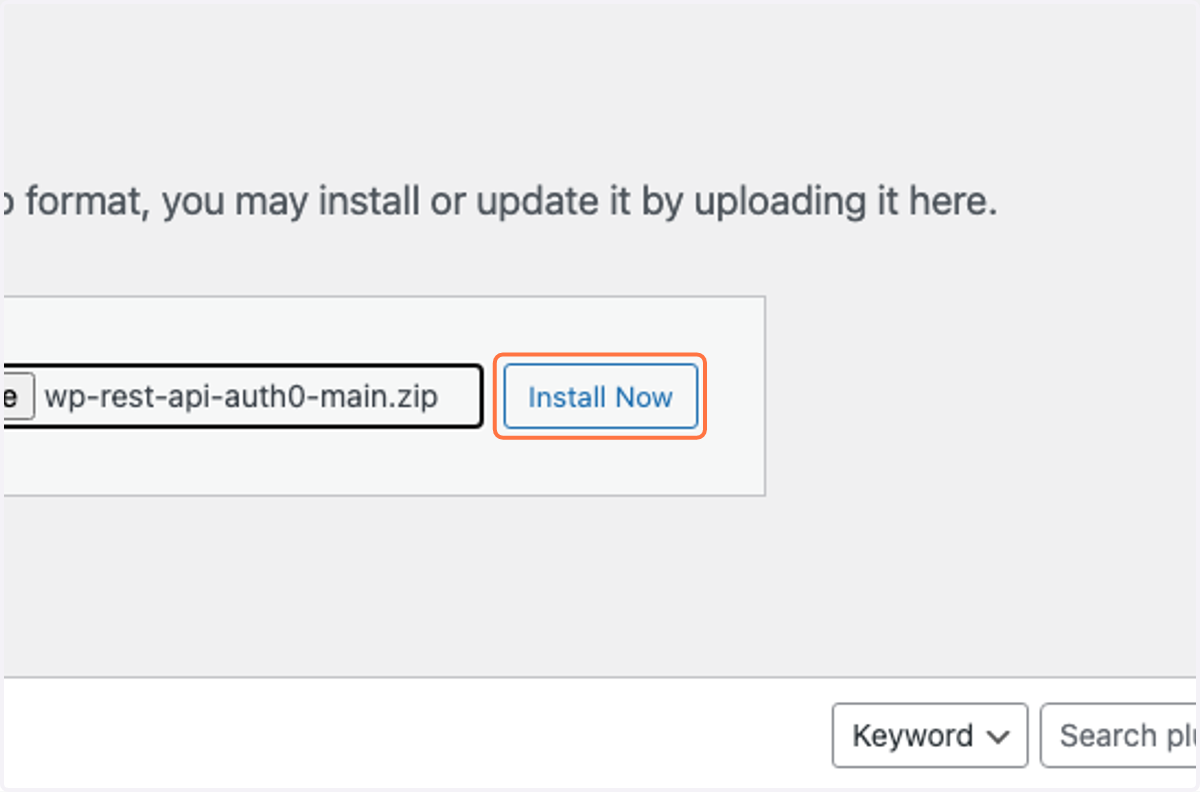 Click on install-plugin-submit