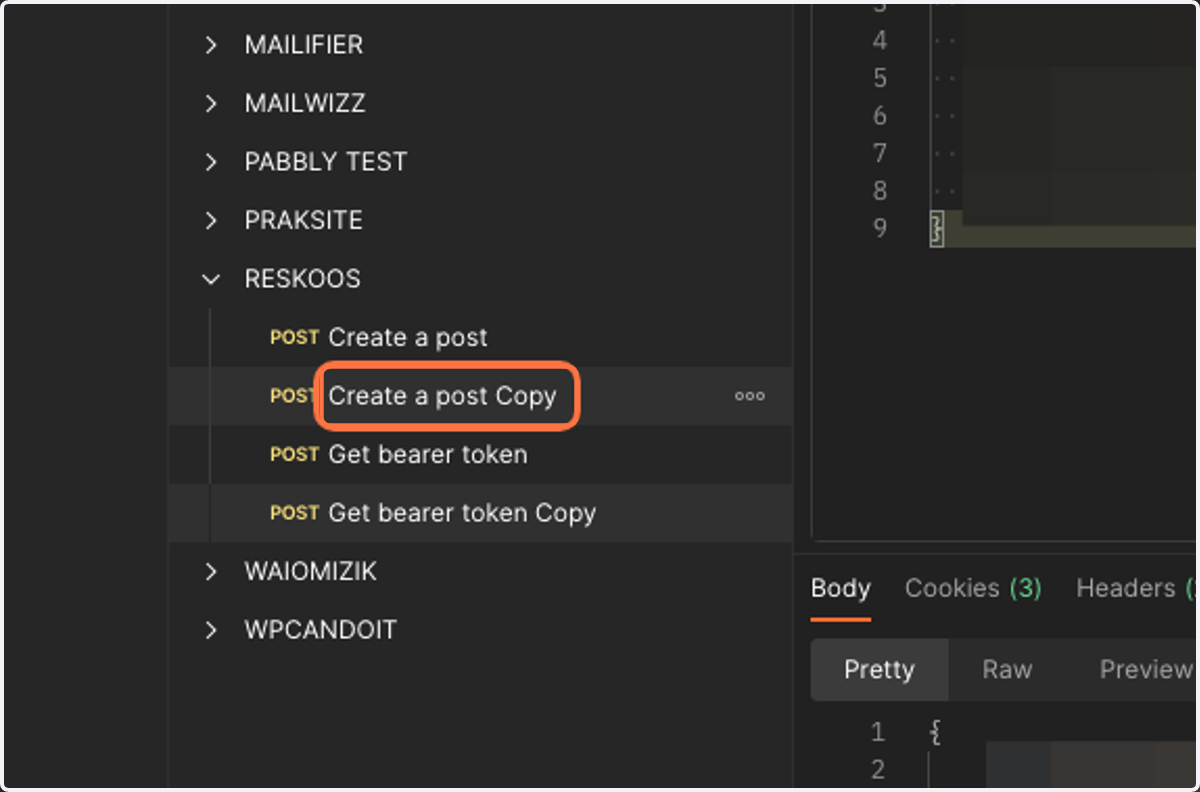 Create a new request