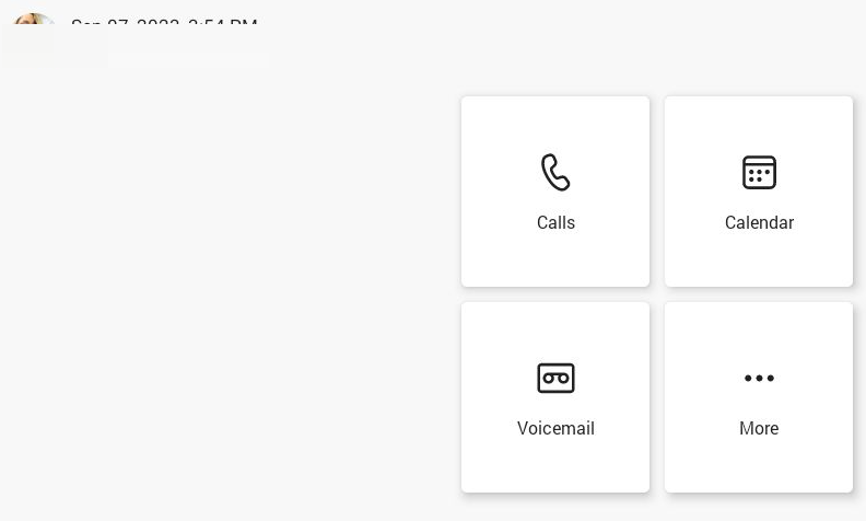 After logging in, you will see the phone's home screen.