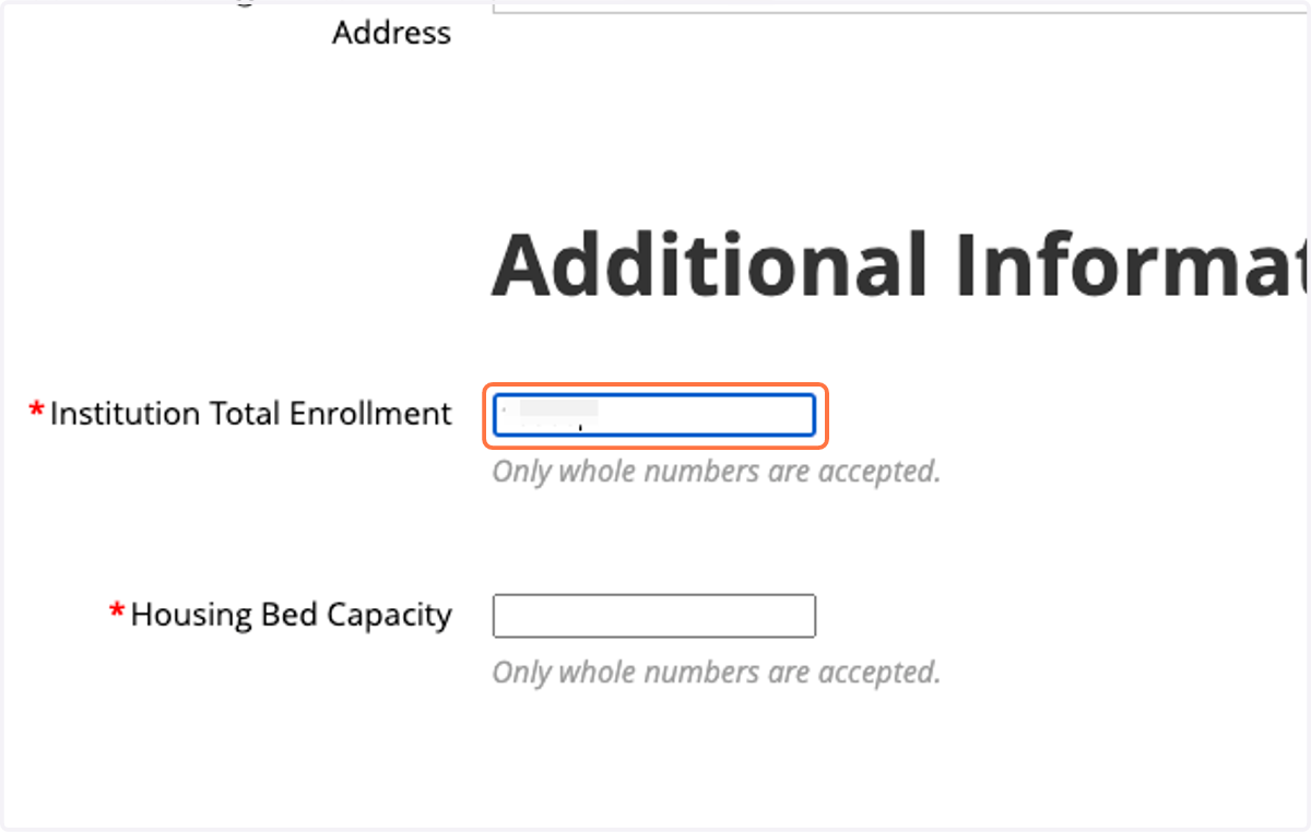 Complete Additional Information section