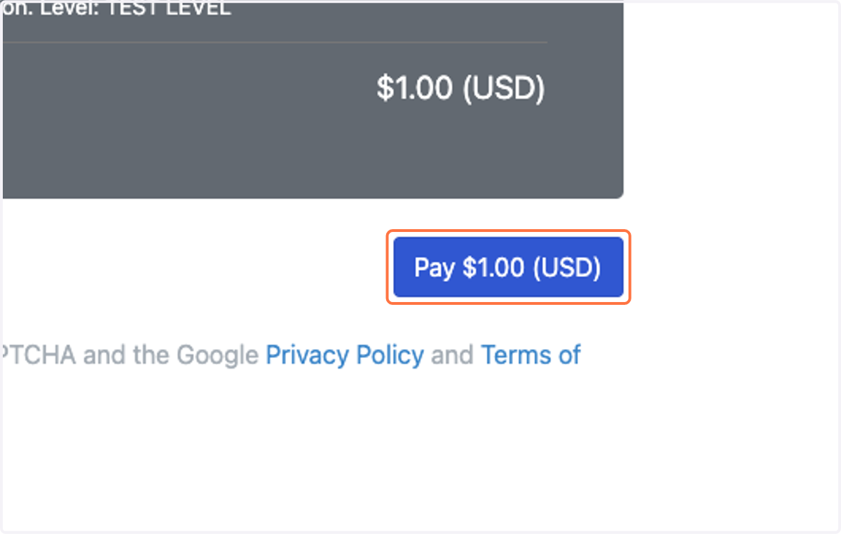Click Pay (and the amount of the membership)