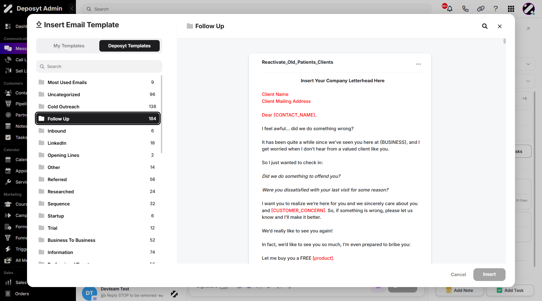 Step 9: To view the template inside the folder, simply click on a folder.