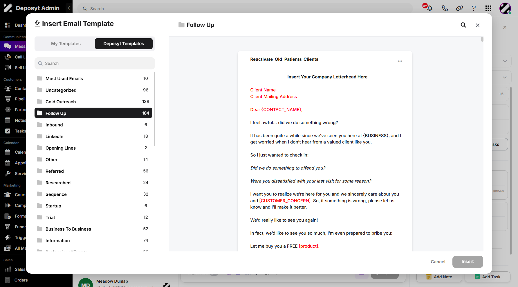 Step 10: All the premade templates from the selected folder will be displayed. From here, you can select a template by simply clicking on it.