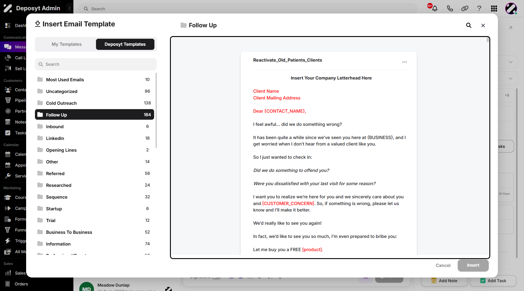 Step 10: All the premade templates from the selected folder will be displayed. From here, you can select a template by simply clicking on it.