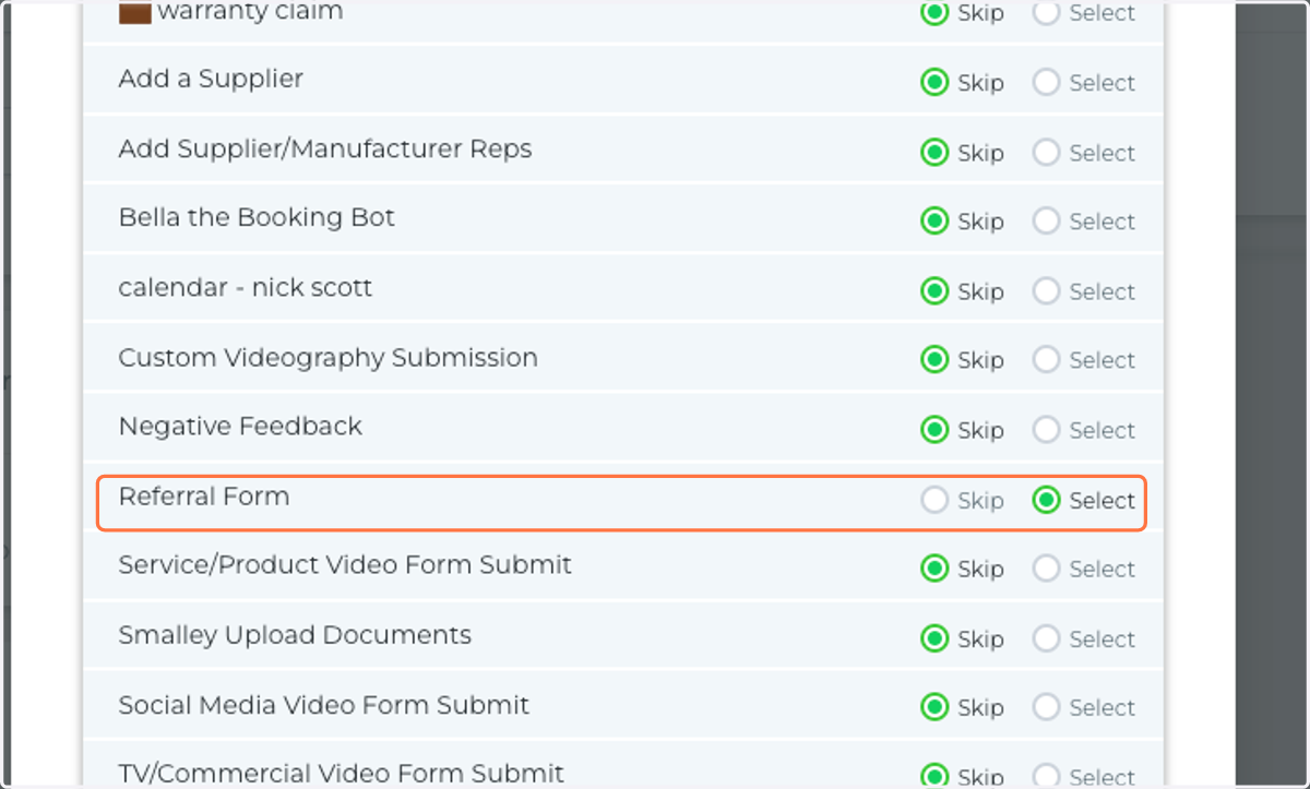 Select "Referral Form"