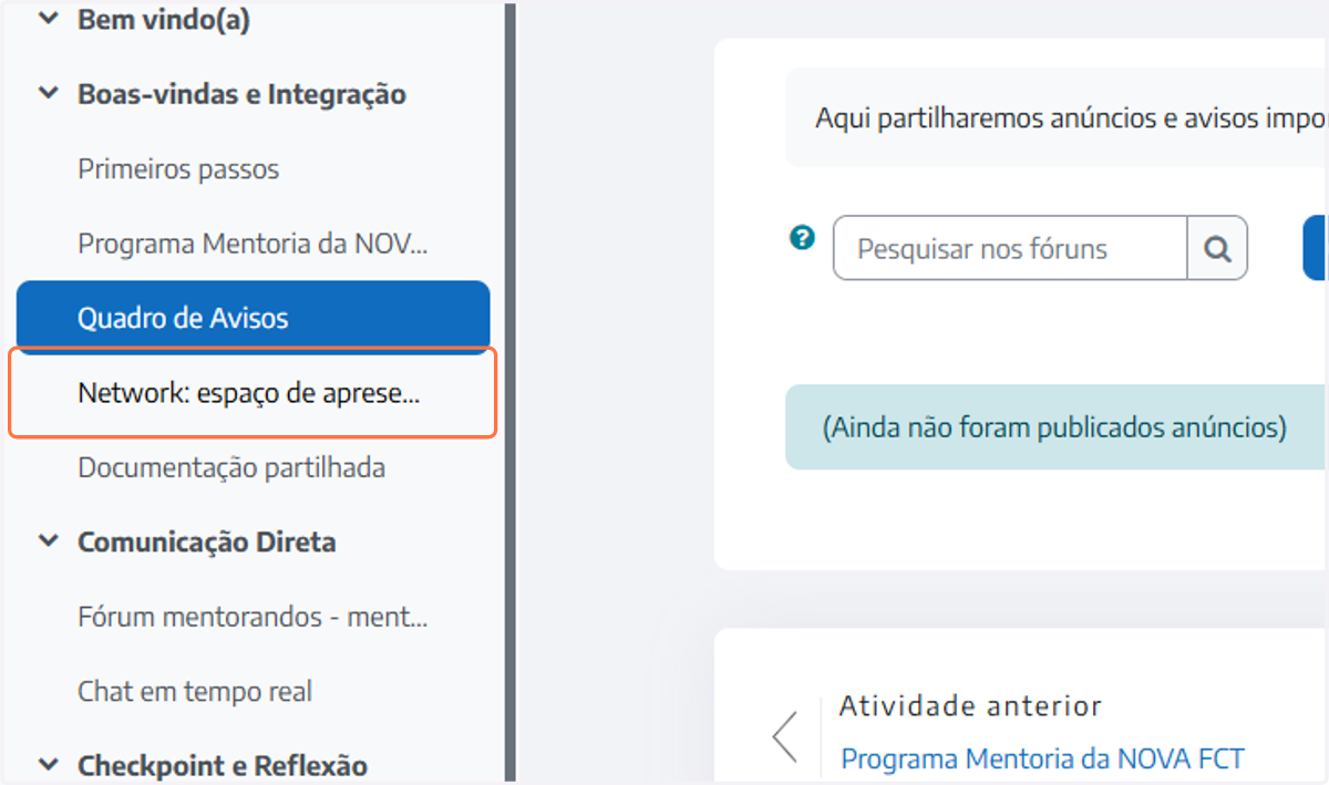 Click on Network: espaço de apresentação e networking