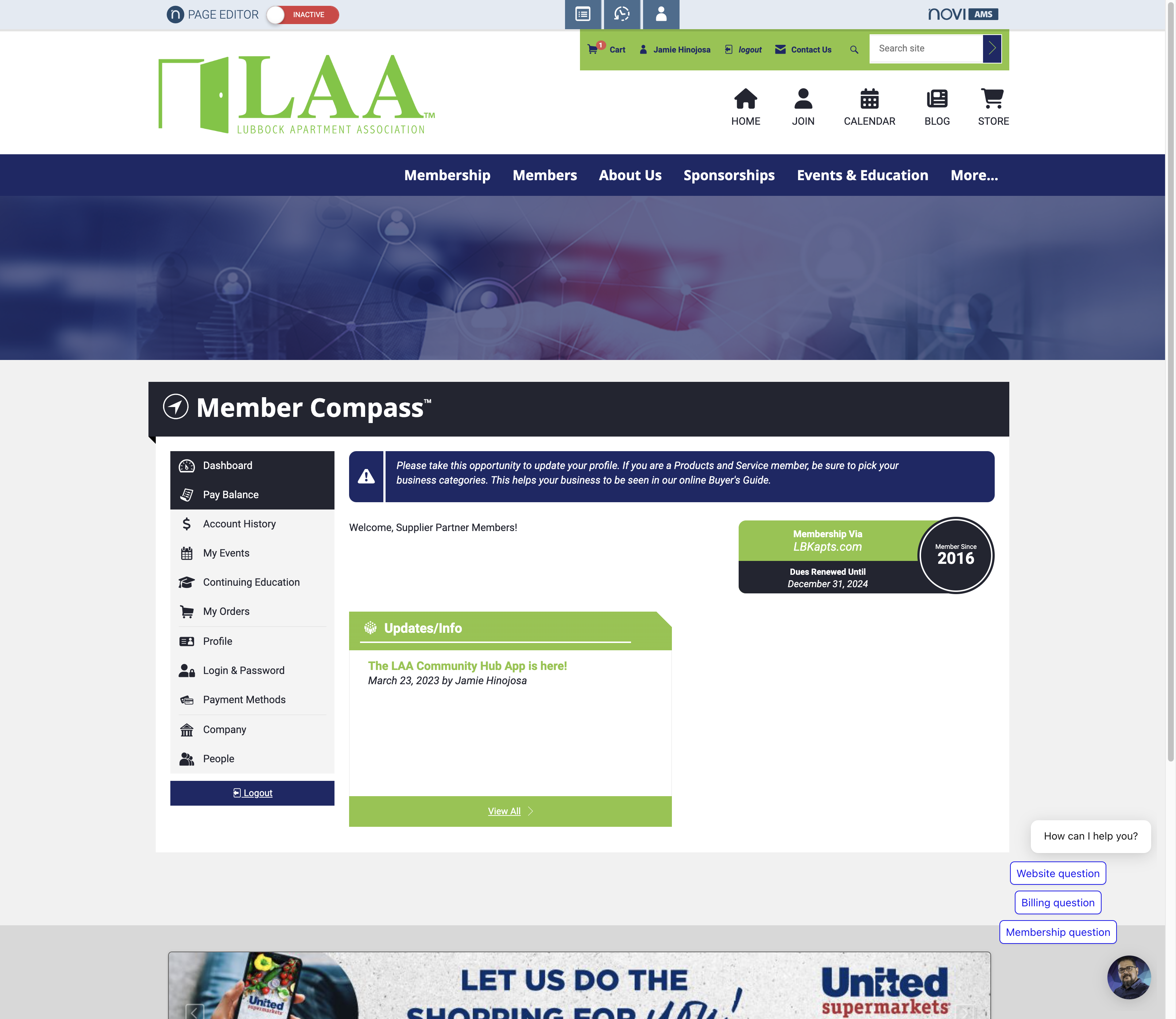 Member Dashboard