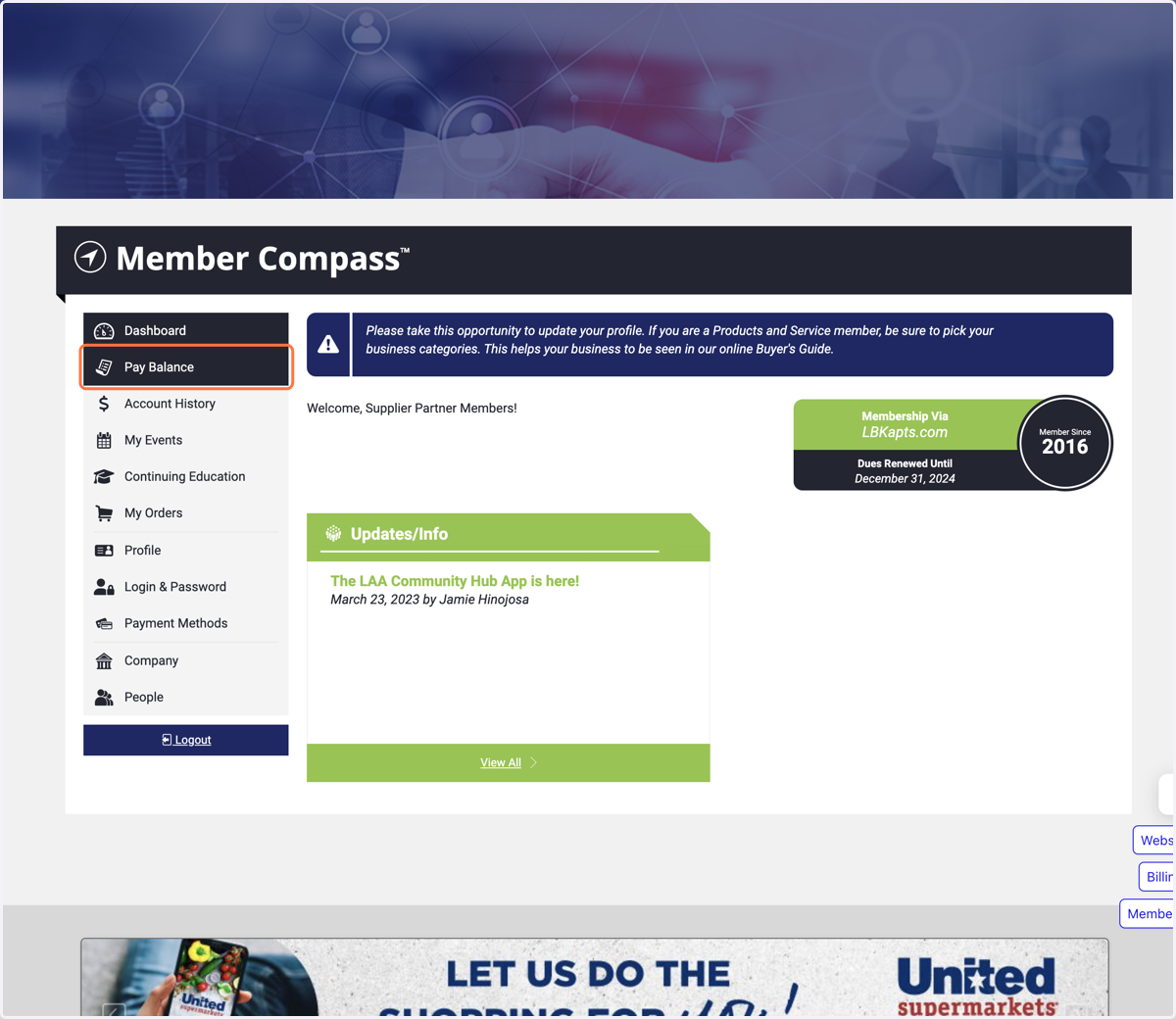 Member Dashboard