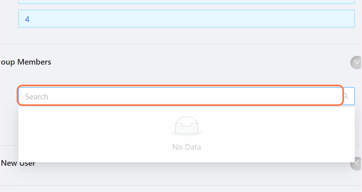 Click on Search field
