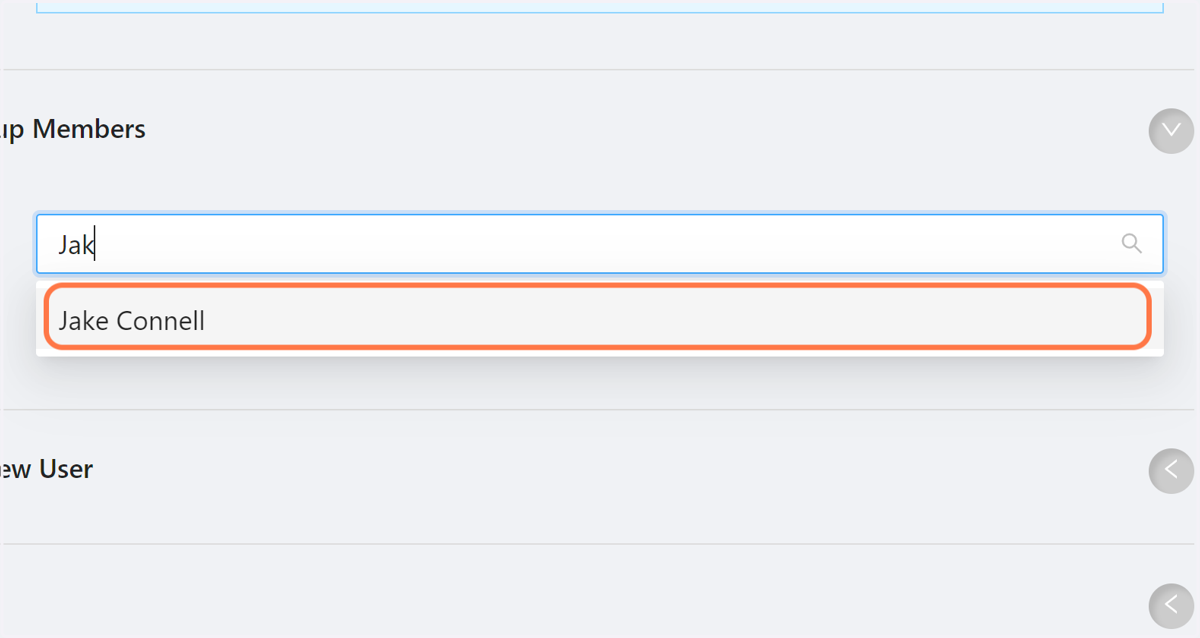 Click on the name as it appears in the dropdown menu