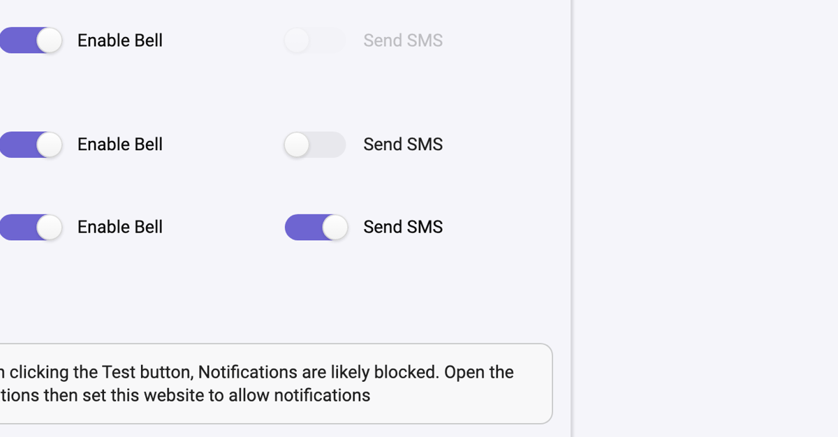 Four Notifications Notifications