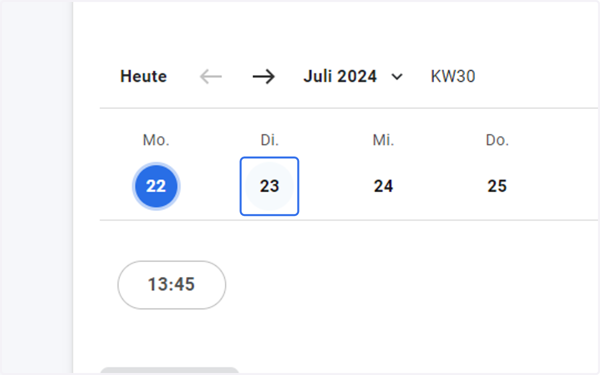 Select a new date