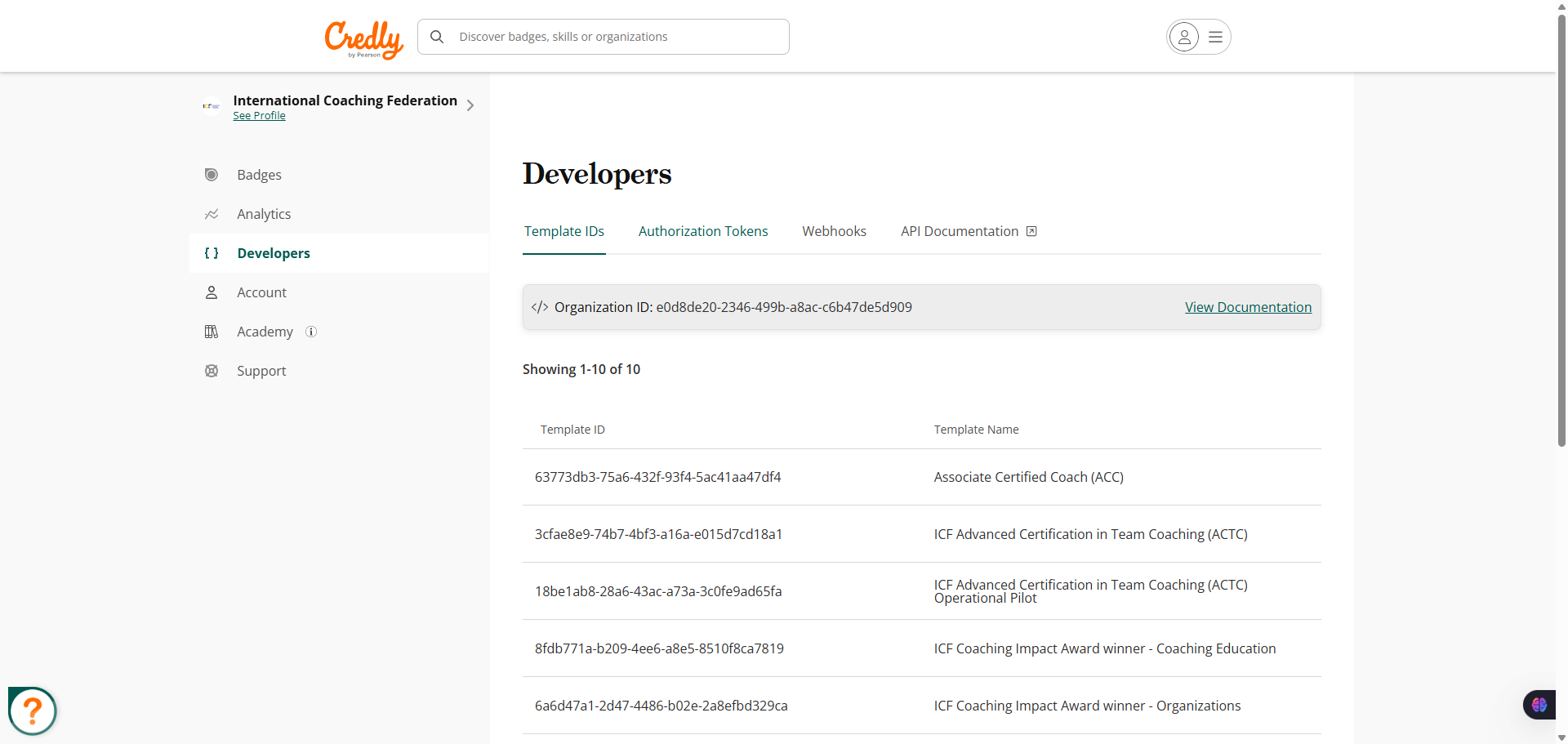 Click on Authorization Tokens