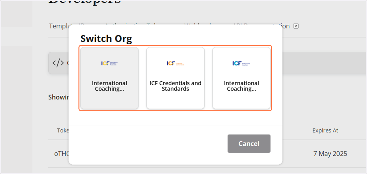 follow the same steps for each org and update the corresponding system option with your newly generated token