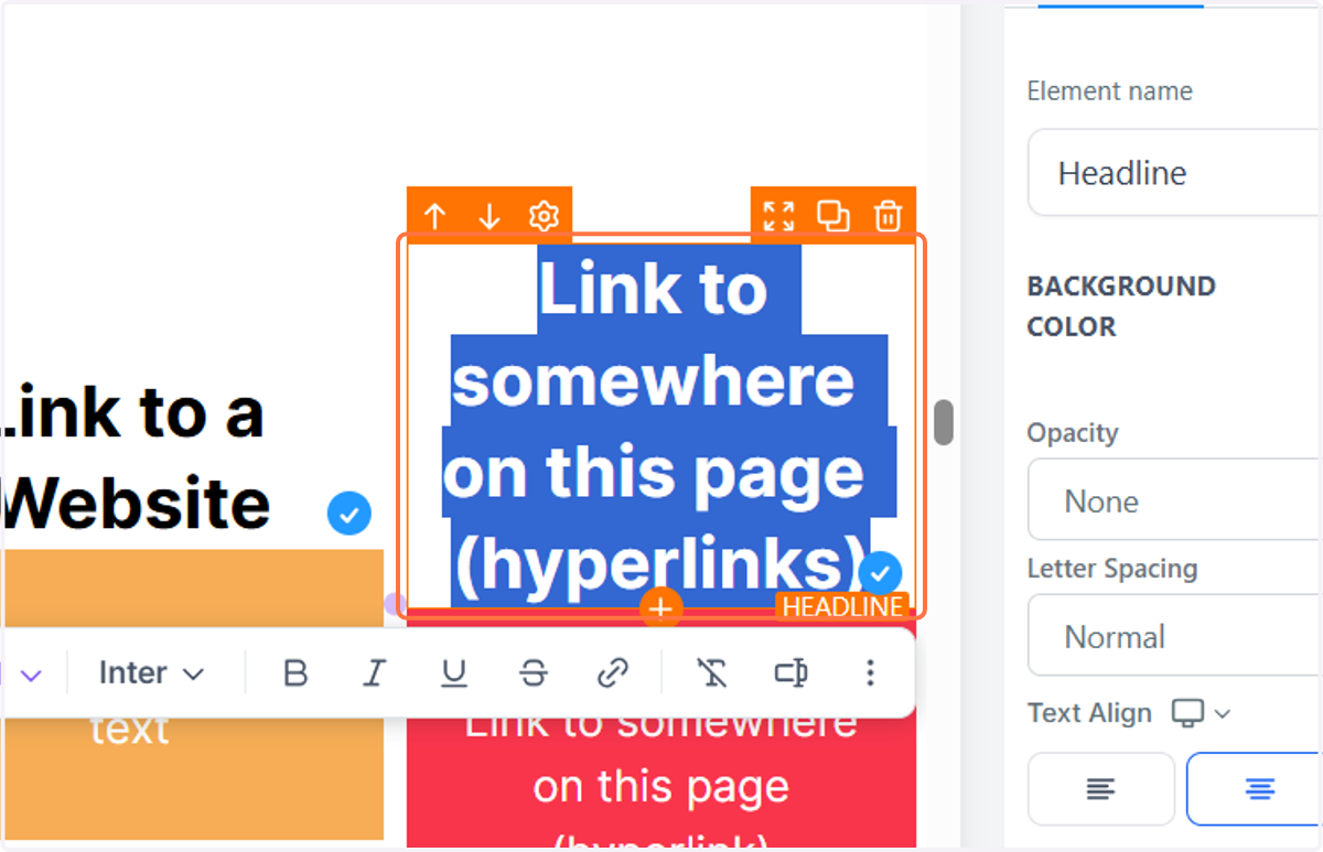 Highlight the text you want to become a hyperlink