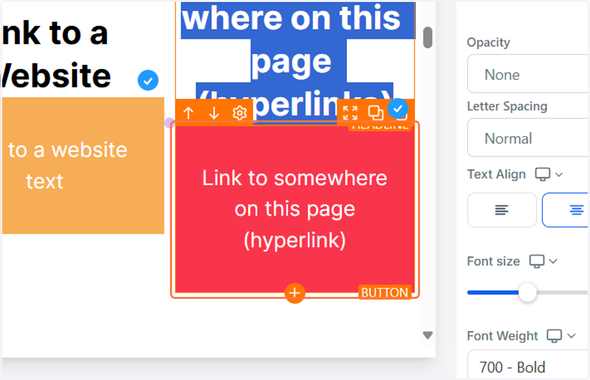 For a button, click it once