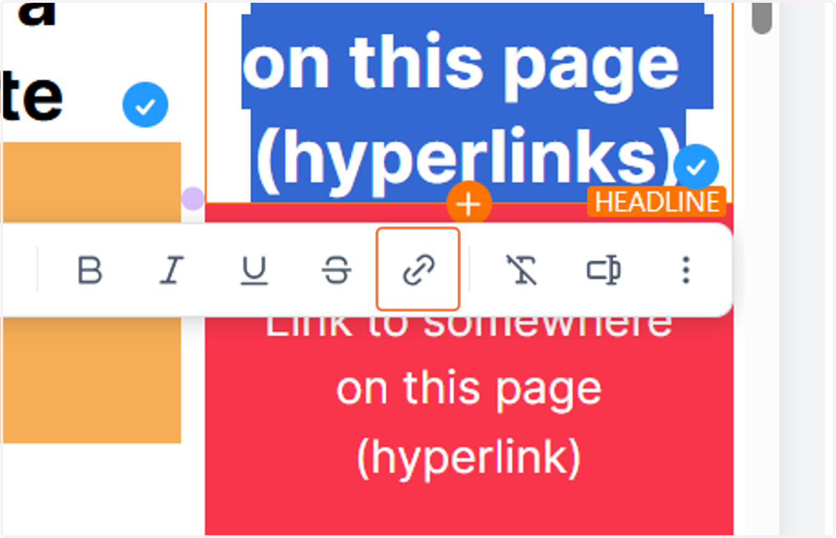 Click on the Link icon