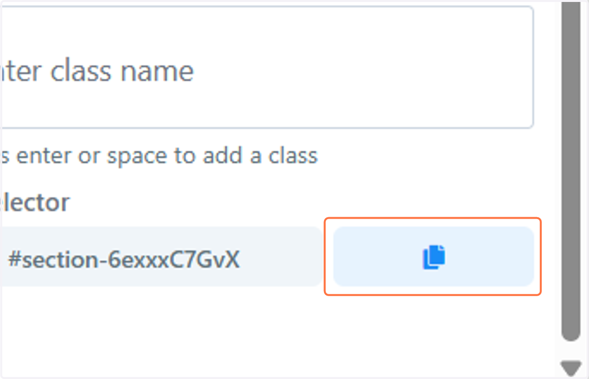 Copy the Selector code