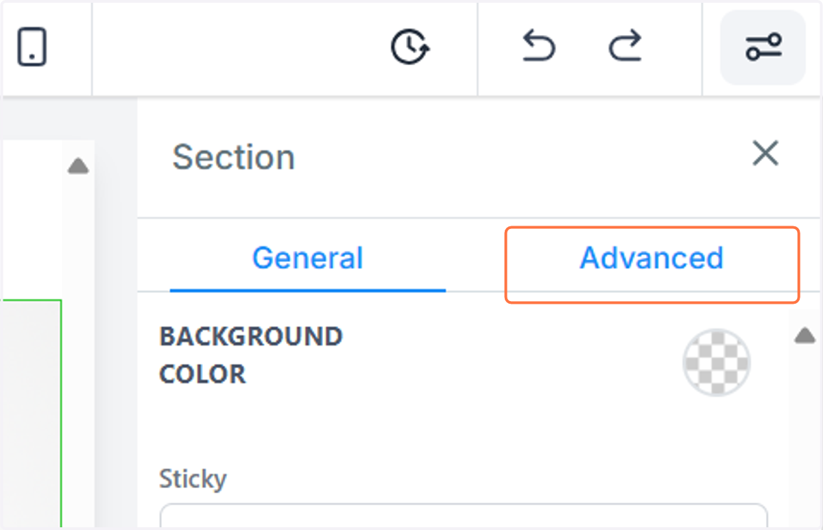 Click on Advanced