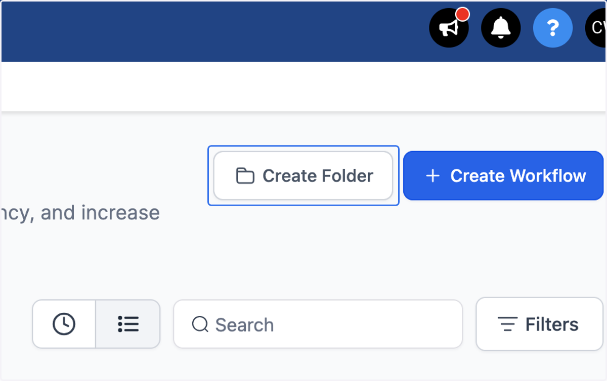 Click on Create Folder
