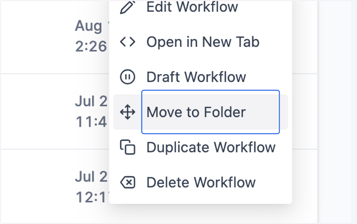 Click on Move to Folder