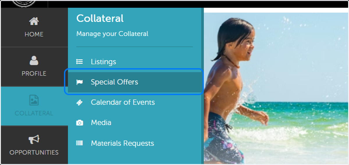 Click on Special Offers