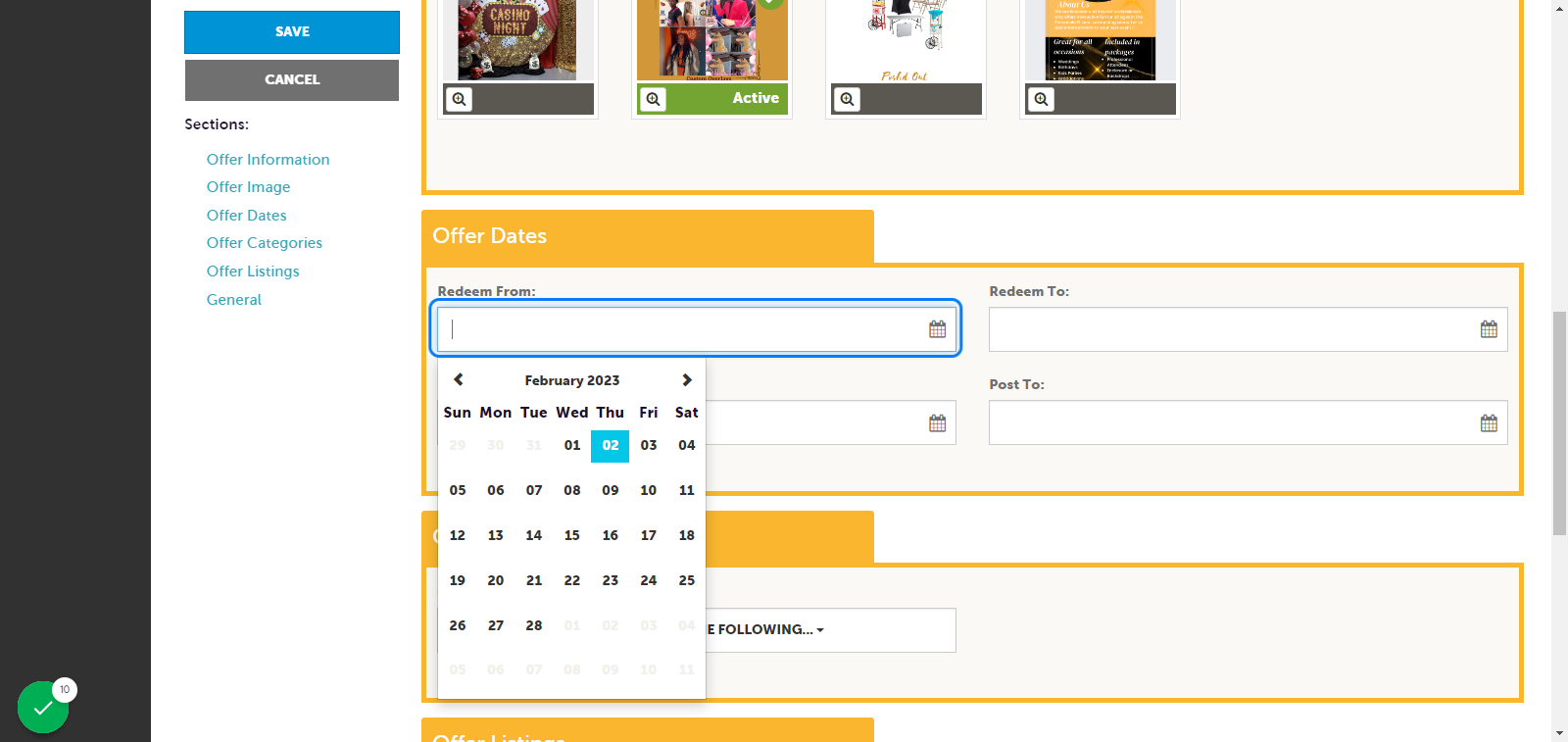 Click on Redeem From: Set your dates