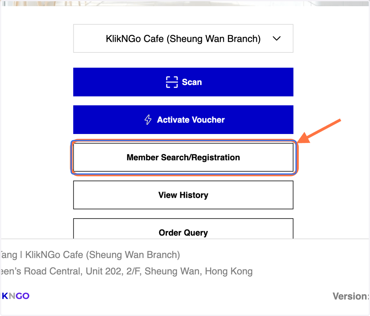 Click on Member Search/Registration