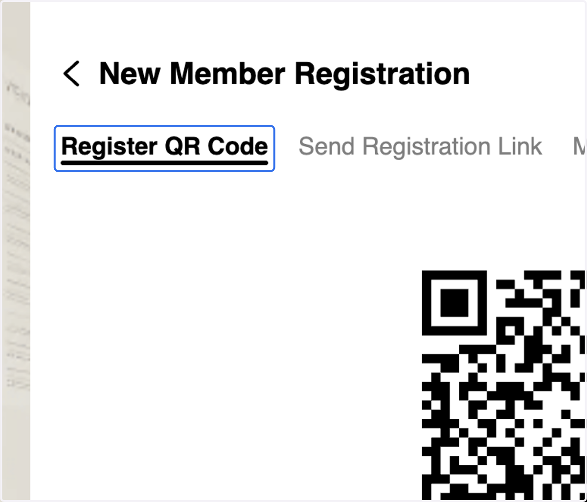Method 1: Click on Register QR Code tab & scan the QR code
