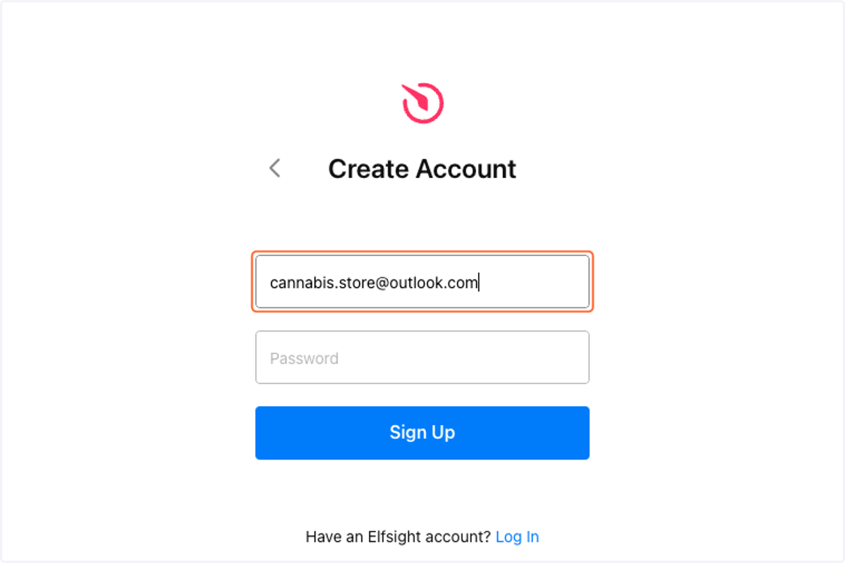 Type in your Email Address