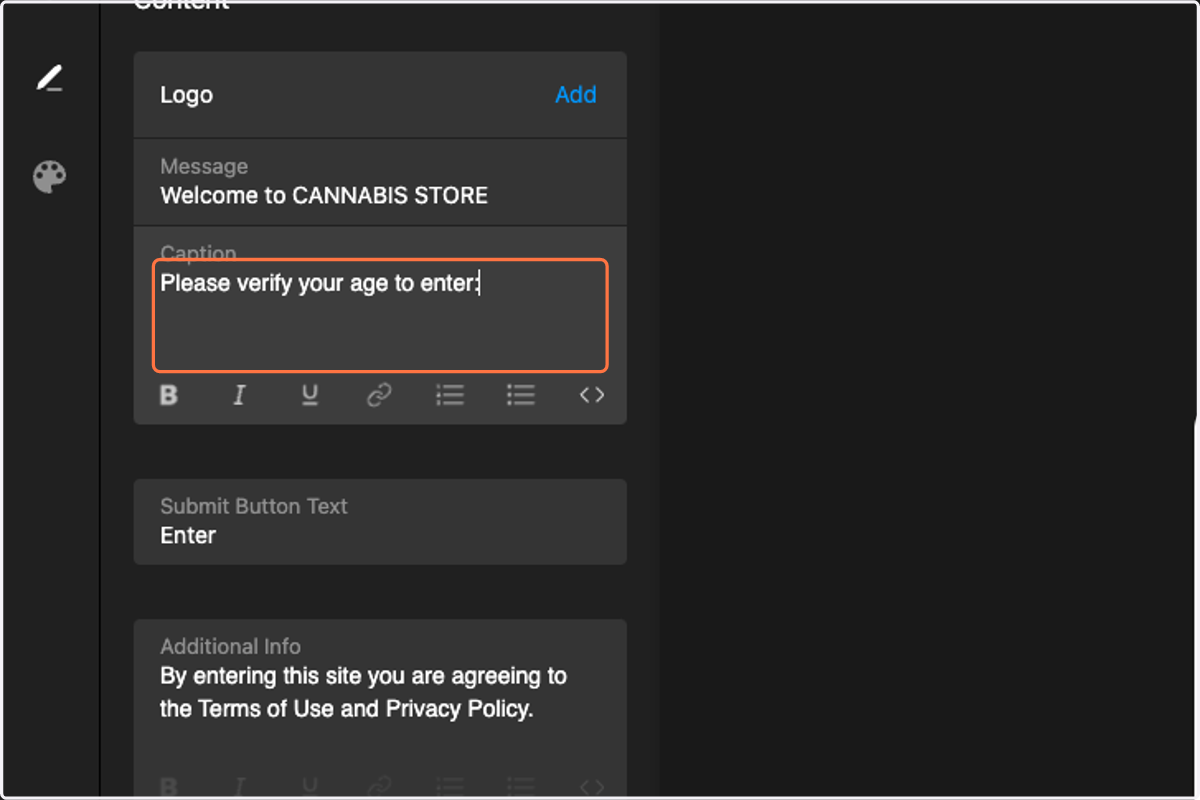 Adjust the punctuation OR enter a new 'Caption'