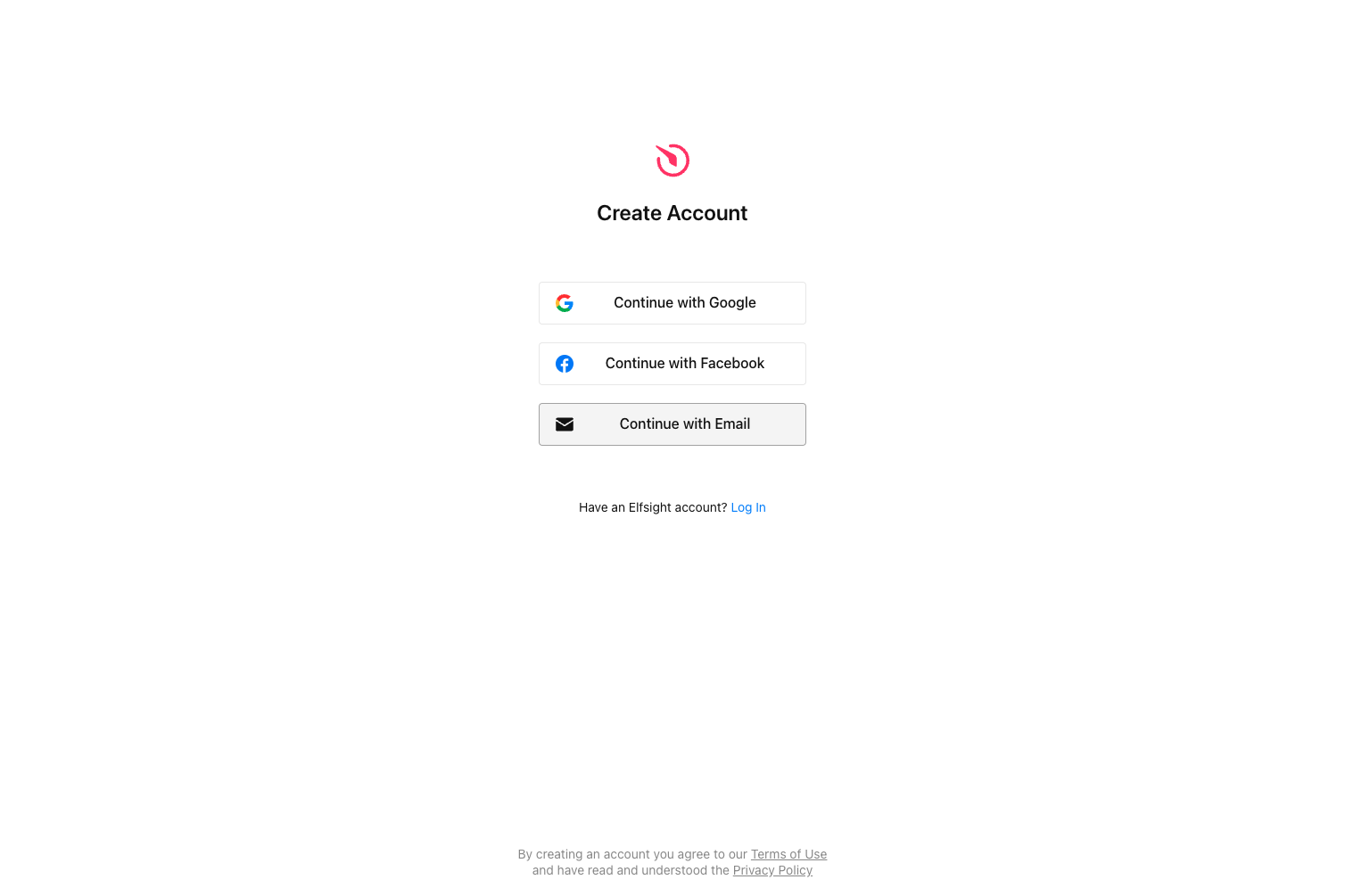 Click on 'Continue with Email'