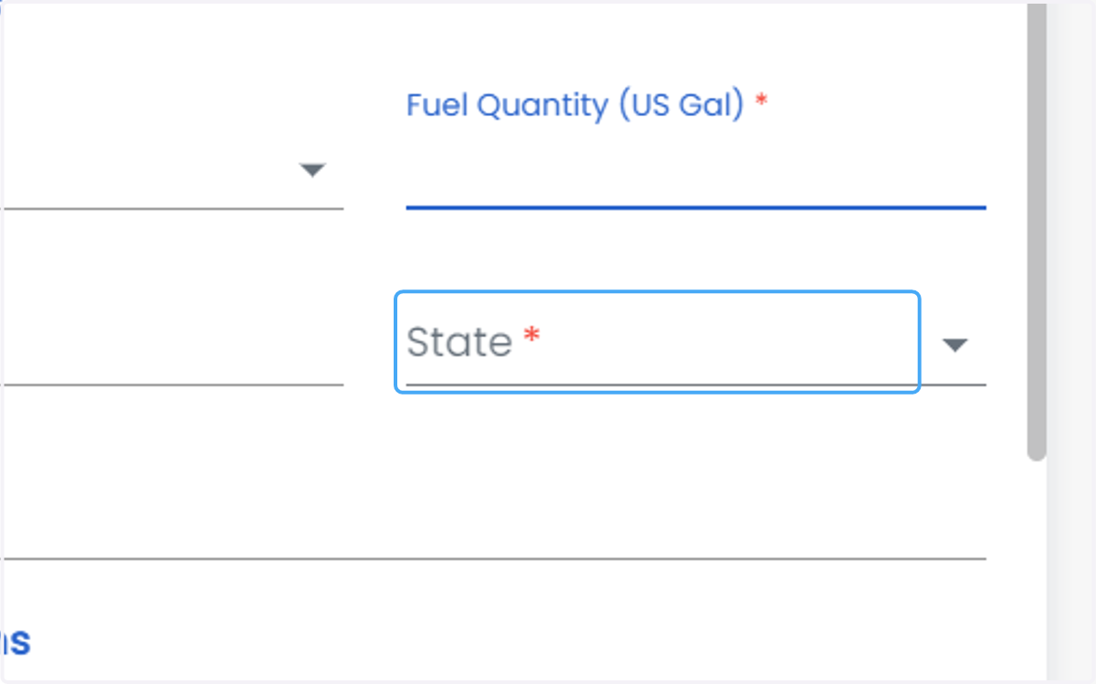 Select the state from the drop-down list.