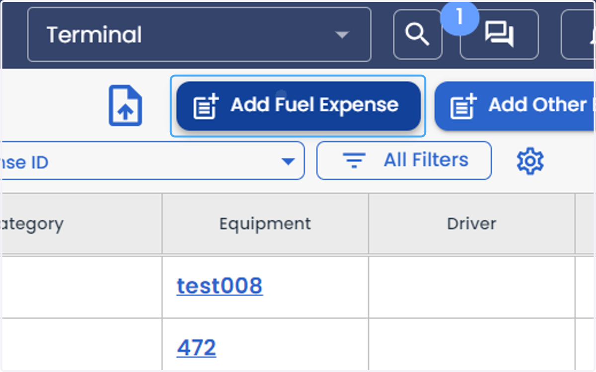 Click on Add Fuel Expense