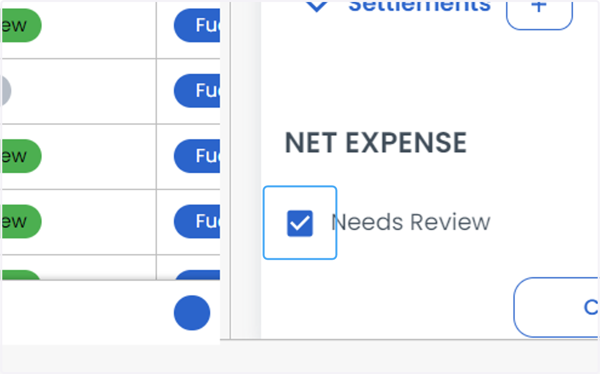 By default, all created expenses are added with the status Reviewed. Check Needs Review box if the expense need to be specifically reviewed.