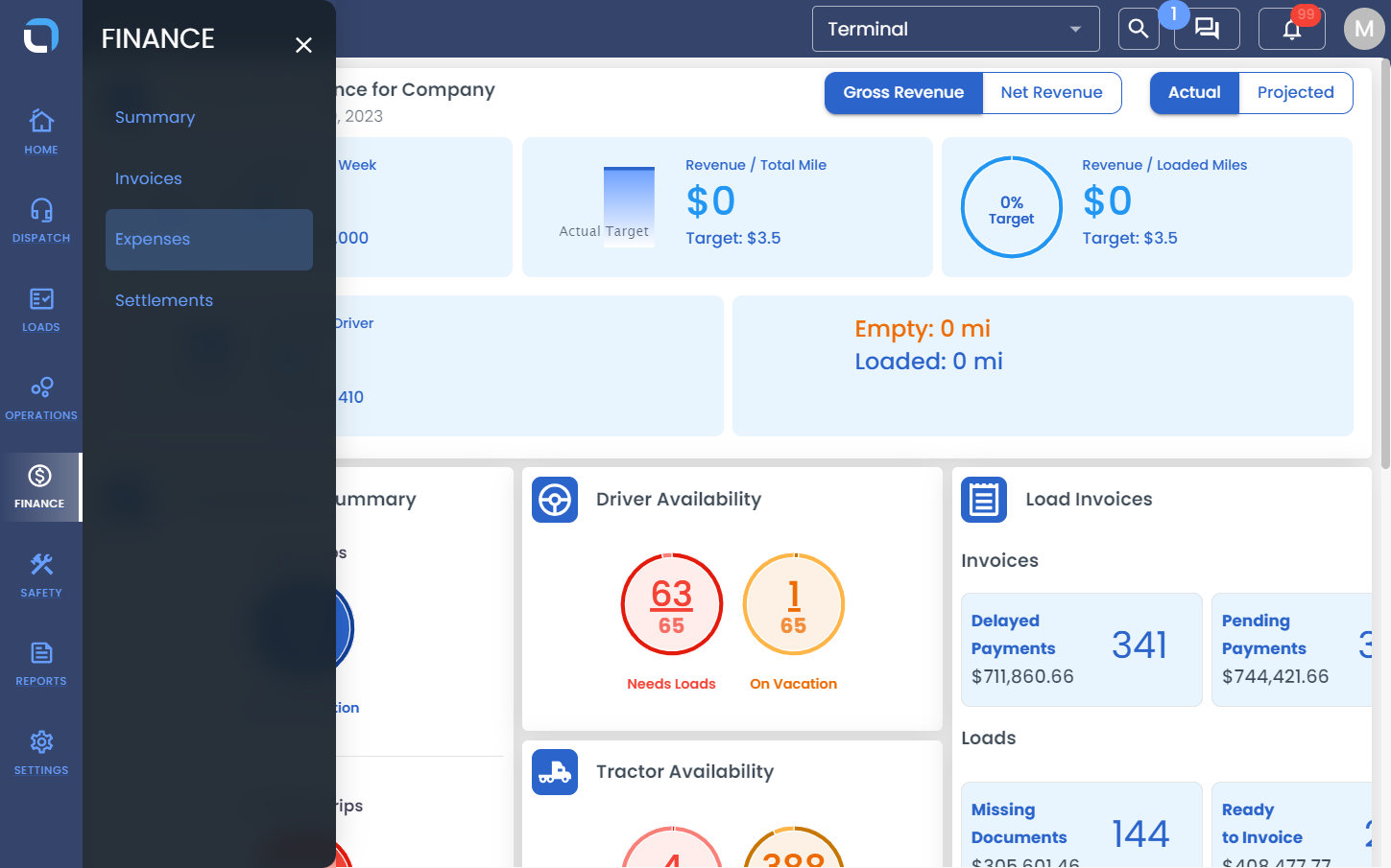 Click on Expenses