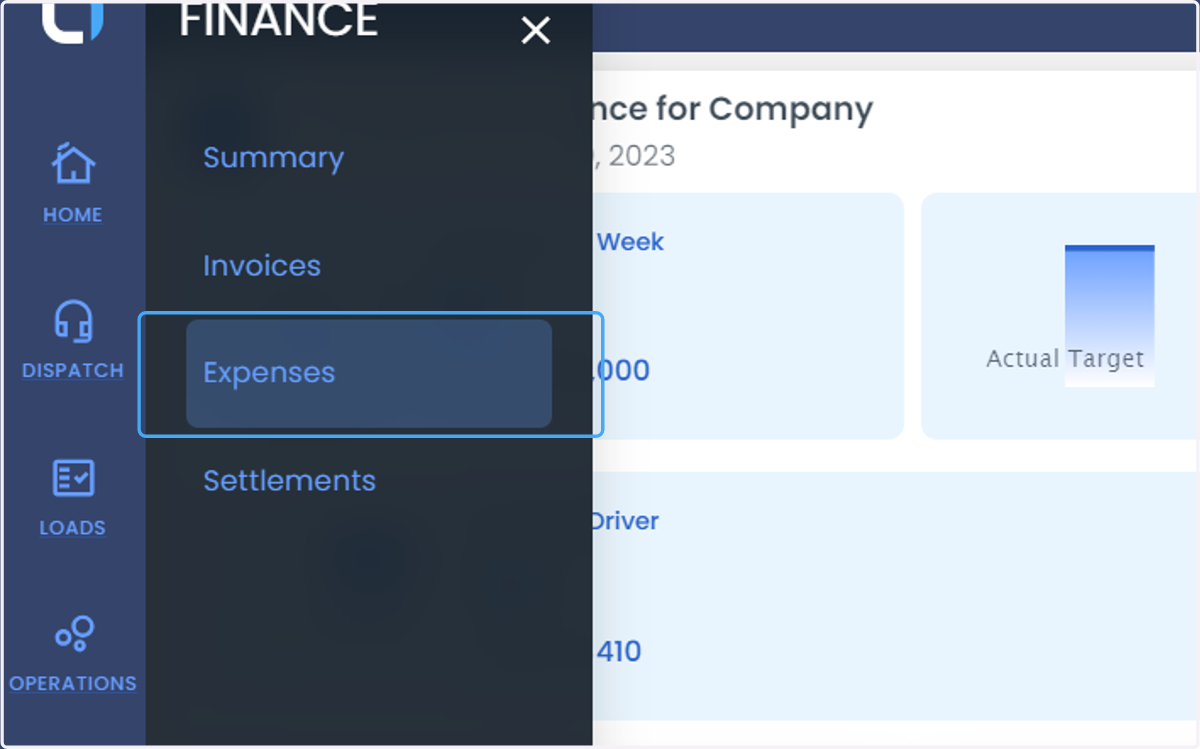 Click on Expenses