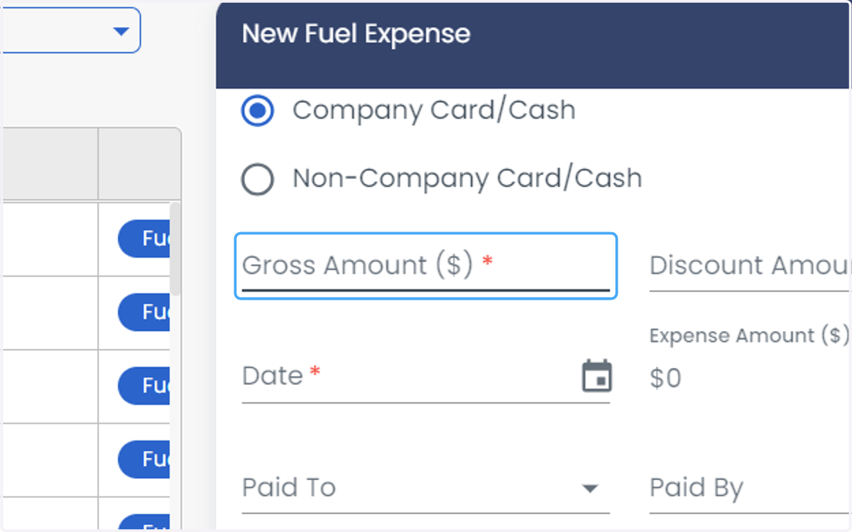 Enter the Gross Amount ($)